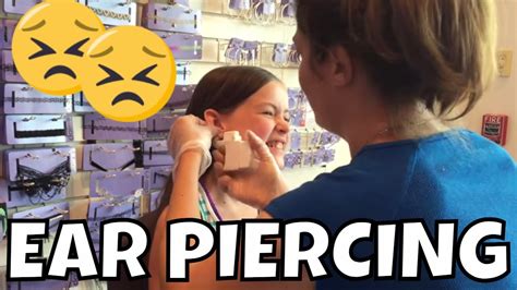 getting her ears pierced at claire s youtube