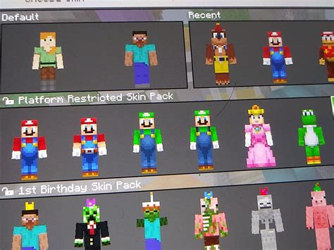 Minecraft Super Mario Skin Pack Now Usable Online And Viewable On Other