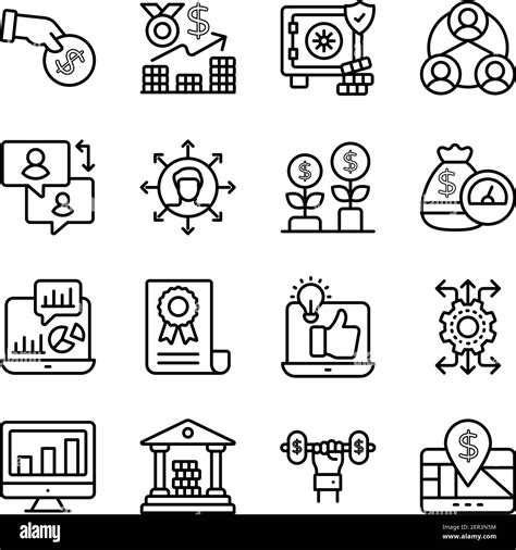 Business And Finance Linear Icons Pack Stock Vector Image And Art Alamy