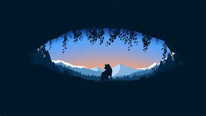 4k Minimalist Wolf Cave Wallpapers Artist Backgrounds