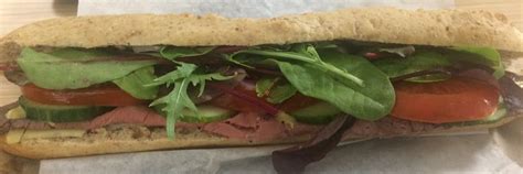 The minced bbq port is my favorite. Roast beef pastrami baguette - The Nottingham Food Blog