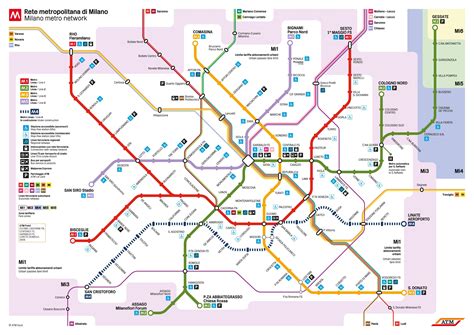 Metro Milano Mappa Orari E Fermate Con I Percorsi Di Tutte Le Linee