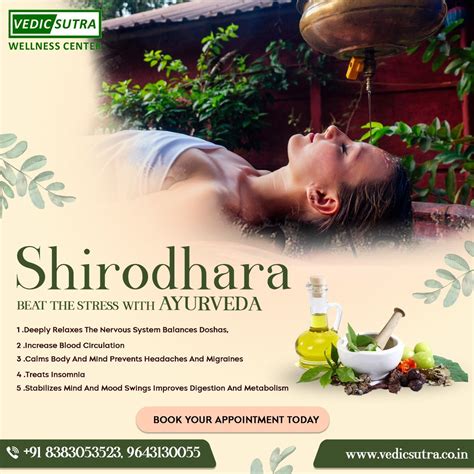 Shirodhara Treatment Is A Traditional Ayurvedic Therapy Vedic Sutra