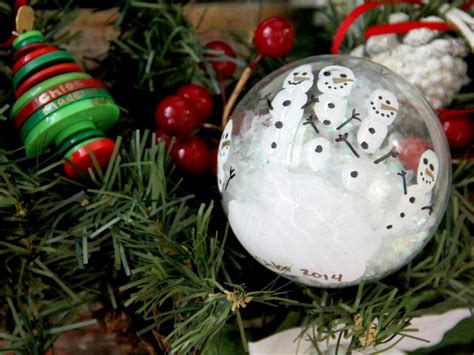 Each guest will put their handprint and hopefully a fingerprint ornament. DIY Christmas Ornaments to Make With Kids | how-tos | DIY
