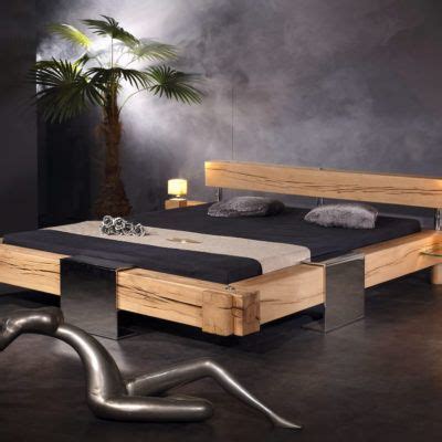 Natürliche materialien für dein schlafzimmer: 36-5022 Klotz-Bett Sumpfeiche | Bettrahmen ideen, Bett ...