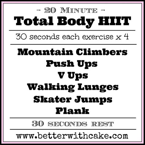 20 Minute Total Body Hiit Workout No Equipment