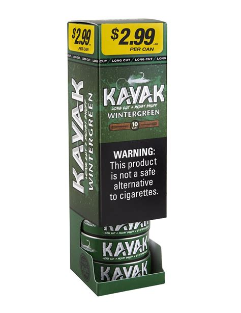 Kayak Lc Wintergreen 299 10ct 12oz Smokeless Snuff Tobacco Texas Wholesale
