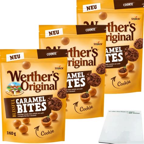 Werthers Original Blissful Caramel Bites Cookie 3er Pack 3x140g Beu