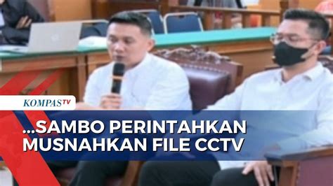 Cerita Soal Perintah Sambo Untuk Hapus File CCTV Chuck Putranto Bang