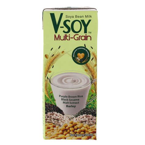 V Soy Multi Grain Soya Bean Milk 200ml Online At Best Price Soya Milk Lulu Oman