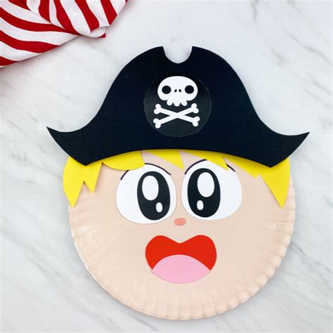 Paper Plate Pirate Craft For Kids Free Template