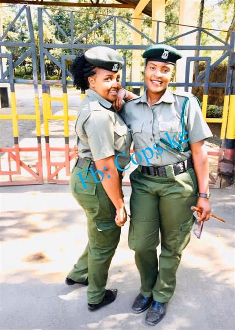 10 Cute Female Police With Irresistible Beauty In Kenya Youth Village