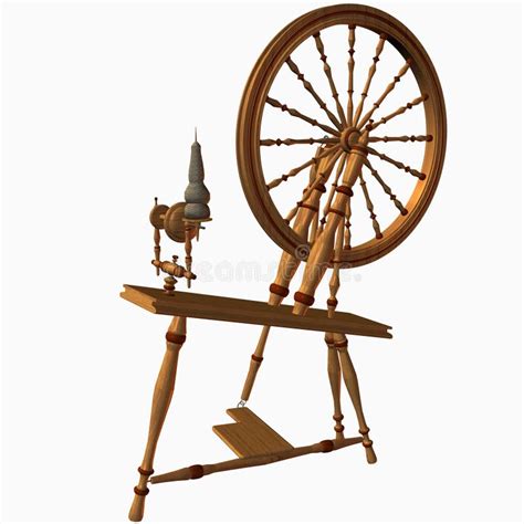 Spinning Wheel Stock Illustration Image Of Yarn Natural 1445699