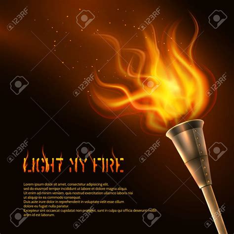 🔥 Download Torch Flame Realistic Background With Light My Fire Text