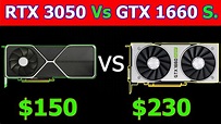 RTX 3050 Vs GTX 1660 Super || 12 Gaming Benchmarks in 4k. - YouTube