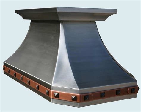 Hand Made Stainless Range Hood With Copper Strap By Handcrafted Metal