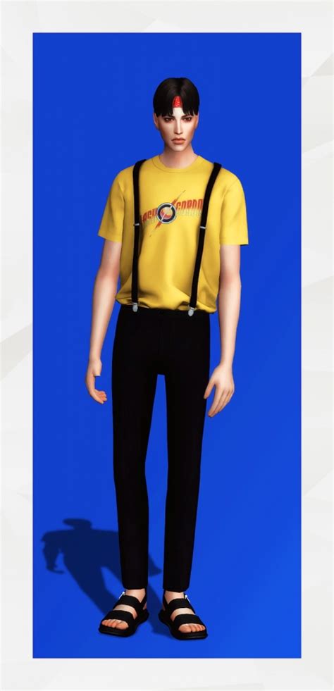 Short Sleeve T Shirt With Suspender At Gorilla Sims 4 Updates