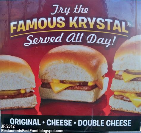 The krystal lunch hours start from 11 am and is served all day long. Restaurant Fast Food Menu McDonald's DQ BK Hamburger Pizza ...