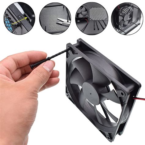 Anti Vibration Case Fan Mounts 40 Pieces Rubber Case Fans Mount Fan