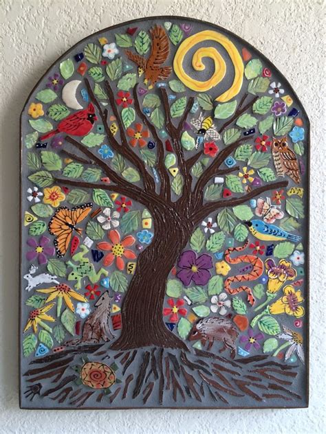 Mosaic Tree Of Life Original Art By Carol Hegedus