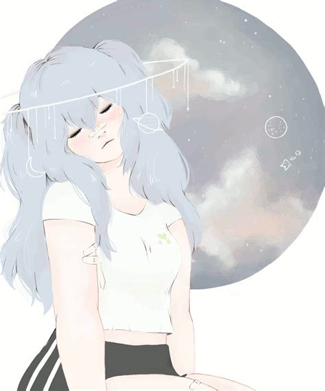 Pastel Depressed Aesthetic Anime Girl