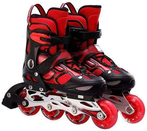 Mydfg Skates Children Adjustable Flash Inline Skate Unisex Roller