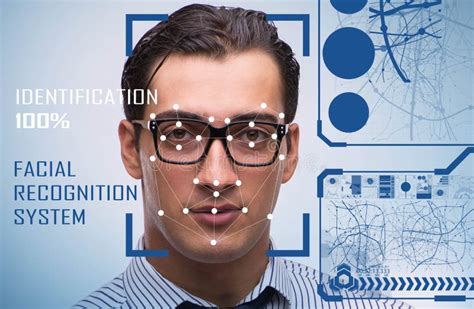 Concept Of Face Recognition Software And Hardware Stock Image Image