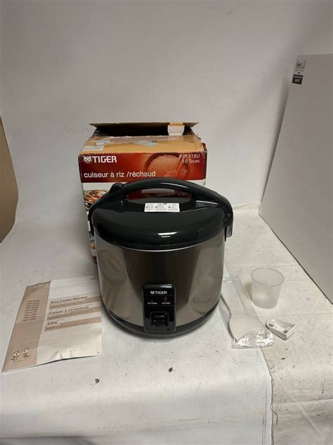 Tiger JNP S18U 10 Cup Uncooked Rice Cooker And Warmer Stainless