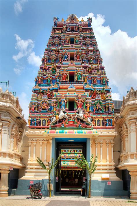This Is The Famous Facade Of A Hindu Temple In Petaling Street Kuala