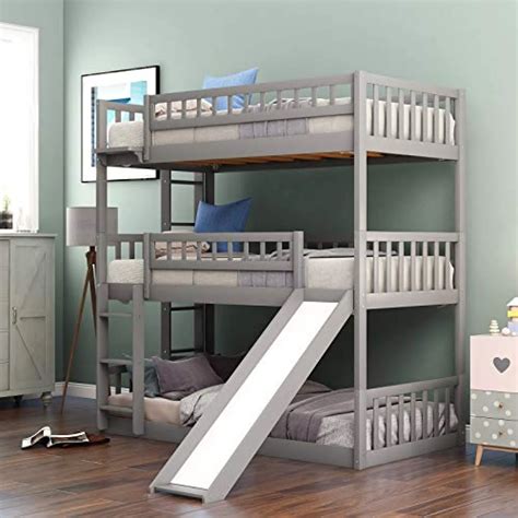 Triple Bunk Bed With Slide Is The Bed Of Your Childs Dreams Yinz Buy