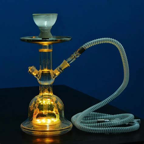 2018 Cheap High Quality Acrylic Led Shisha Hookah Set In Shisha Pipes