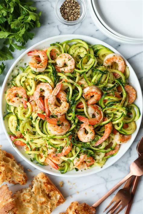 Most ramen noodle bowls are notoriously high in sodium. Garlic Butter Shrimp Zucchini Noodles | Quick Low-Carb ...