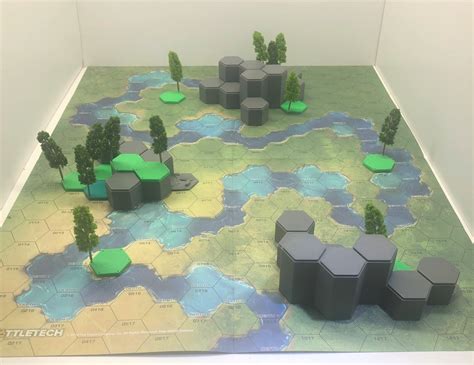 Hills For Grassland Streams Mapsheet 3d Printed Battletech Terrain