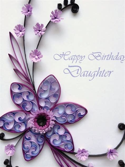 Handmade Paper Quilling Birthday Card Crafts And Arts Ideas