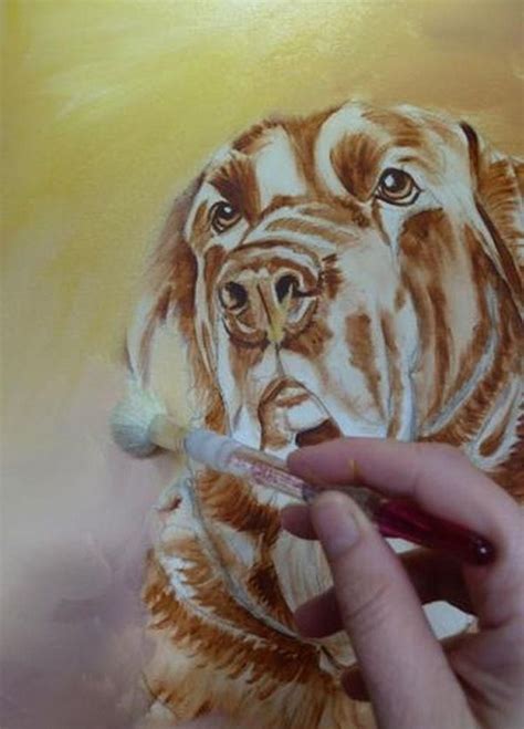How To Paint A Dog In Acrylics By Mariondutton Animal Paintings