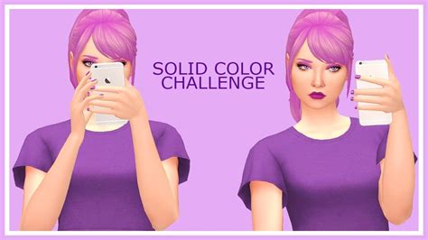 The Sims 4 Solid Color Cas Challenge Cc List Purple