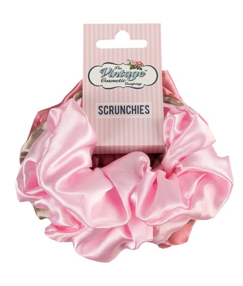 5 Piece Hair Scrunchies Pink Usa The Vintage Cosmetic Company