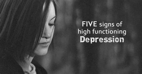 five signs of high functioning depression