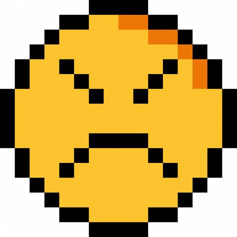 Angry Pixel Art 8 Bit Character Emotion Emoticon Emoji Icon