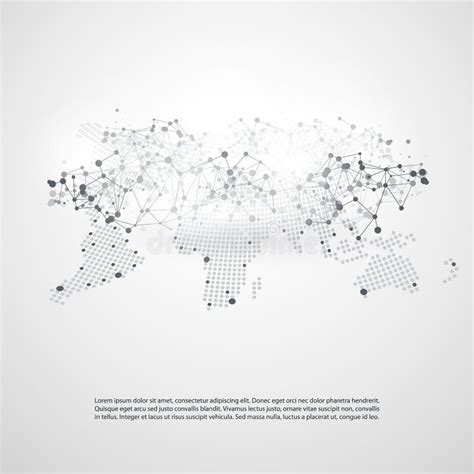 Cloud Computing And Networks With World Map Stock Vector Illustration