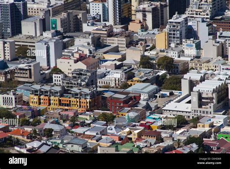 Aerial View Of The Bo Kaap And Cape Town Cbd Stock Photo Alamy