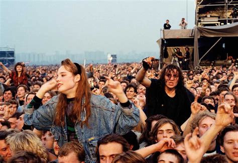 Soviet Rock Fans Attend Monsters Of Rock Concert In Moscow On September 28 1991 Rare Pictures