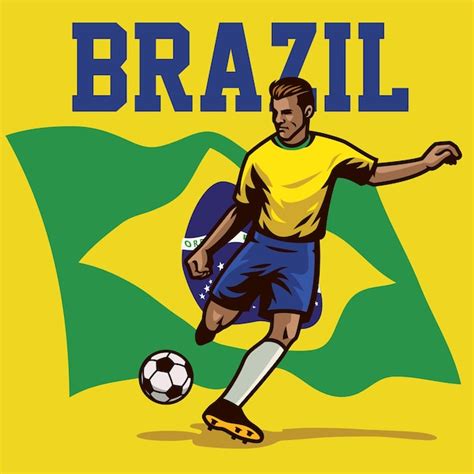 Premium Vector Soccer Player Of Brazil