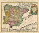 Mapa antiguo para imprimir de España Mapa de la división de España en ...