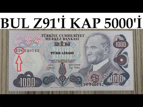 Z91 i Bul Parayı Kazan Eski 1000 Lira 6 Emisyon 1000 Lira YouTube