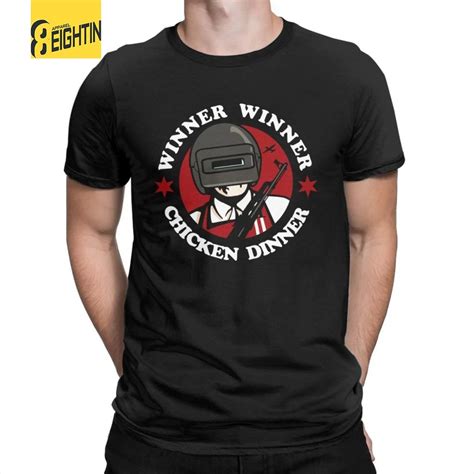 PUBG T Shirt Winner Winner Chicken Dinner AKM 100 Cotton Crew Neck