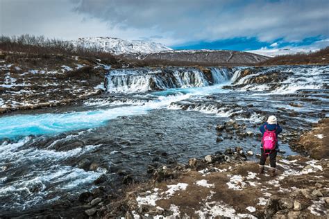 Bruarfoss Or The Bridge Waterfall Is Hidden In South Iceland