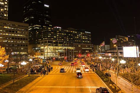Hd Wallpaper Night Time In Downtown Baltimore Maryland City Photo
