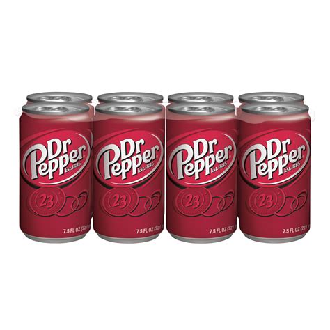 Dr Pepper Soda 75 Fl Oz Cans 8 Pack