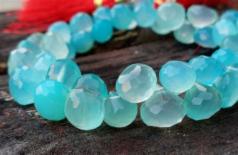 Blue Chalcedony 8 Inches Full Strand Natural Gemstone Beads